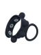 Rude Rider Cock Ring & Ball Strap Silico ne Black