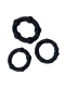 Rude Rider Mini Cock Rings Black (3-Ring -Set)