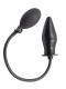 Rude Rider Inflatable Butt Plug Rubber B lack