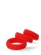 Rude Rider Silicone 3-Ring-Set Red